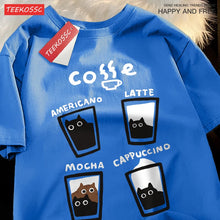 Cargar imagen en el visor de la galería, Camiseta Gato Retro Americano Unisex | Pareja Harajuku Y2K Verano
