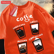 Cargar imagen en el visor de la galería, Camiseta Gato Retro Americano Unisex | Pareja Harajuku Y2K Verano
