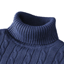 Cargar imagen en el visor de la galería, Outdoor Men's Long Sleeve Knitted Sweaters Slim Fit Turtleneck Sweater Casual Pullover Sweater Winter Basic Heavyweight Top
