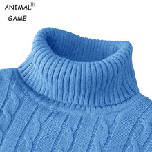 Cargar imagen en el visor de la galería, Outdoor Men's Long Sleeve Knitted Sweaters Slim Fit Turtleneck Sweater Casual Pullover Sweater Winter Basic Heavyweight Top
