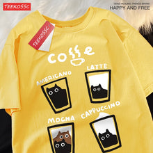 Cargar imagen en el visor de la galería, Camiseta Gato Retro Americano Unisex | Pareja Harajuku Y2K Verano
