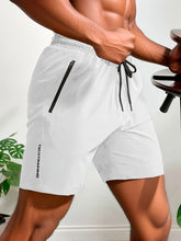 Cargar imagen en el visor de la galería, Men's Bottoms for Summer Gym Workout Running Cycling,Quick Drying Breathable Drawstring Waist Sports Shorts,Going Out Outfit0428
