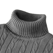 Cargar imagen en el visor de la galería, Outdoor Men's Long Sleeve Knitted Sweaters Slim Fit Turtleneck Sweater Casual Pullover Sweater Winter Basic Heavyweight Top
