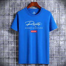 Cargar imagen en el visor de la galería, Camiseta Hombre Estampado | Moda Juvenil Algodón Cuello Redondo
